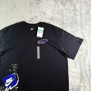Nike Mens XL Black T-Shirt Sportswear Short Sleeve Graphic Tee Casual Top